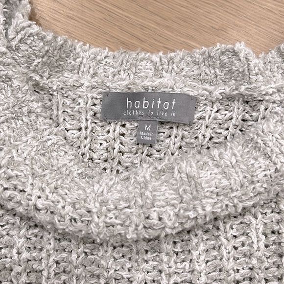 HABITAT By the Sea Fisherman Rib Pullover - Cotton Dolman Sleeves - Smoke - M - Picture 11 of 11